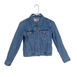 Gap Kids Disney Minnie Mouse Girls Denim Jacket XL Blue Button Front